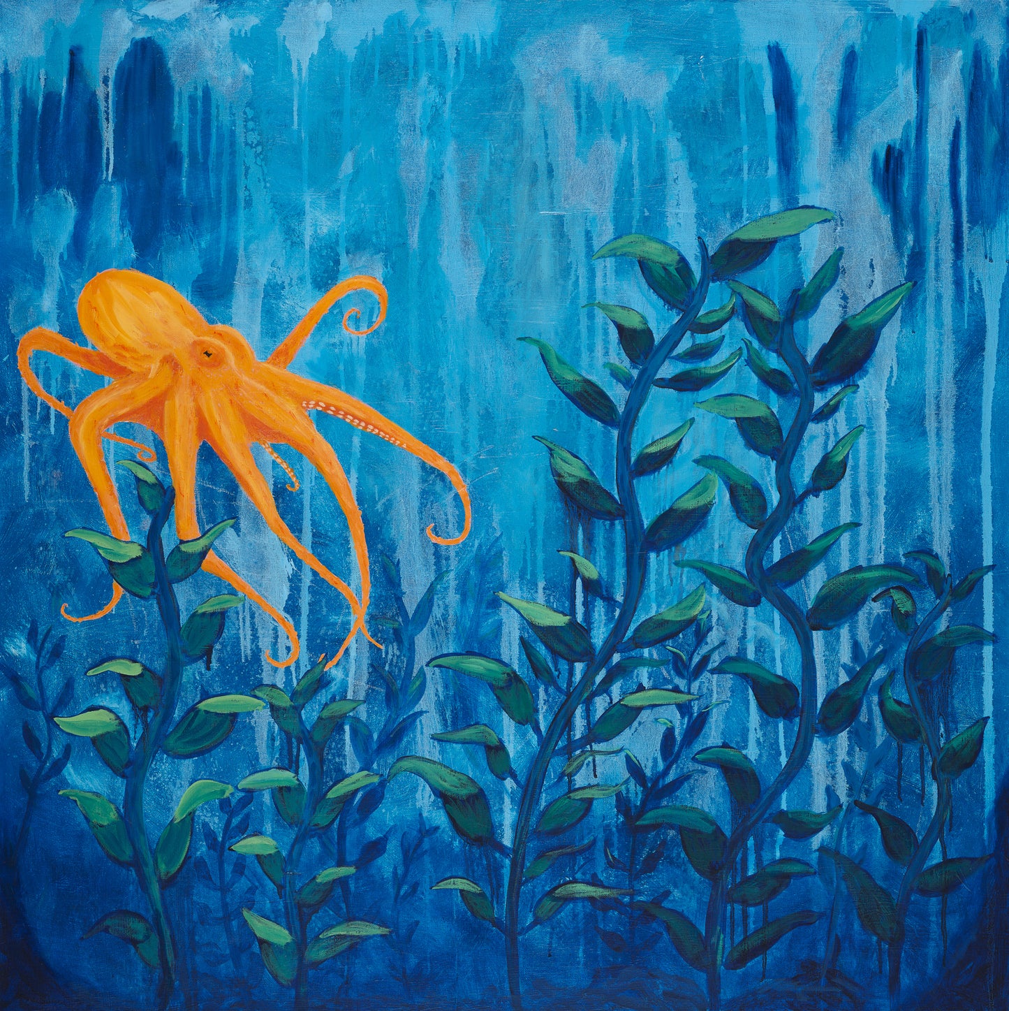 Oil Painting - Octopus Dreaming